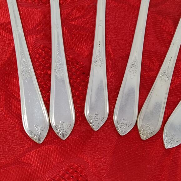 8X Tsp COTILLION Rogers Vintage Silverplate Flatware IS Teaspoons - Picture 13 of 13